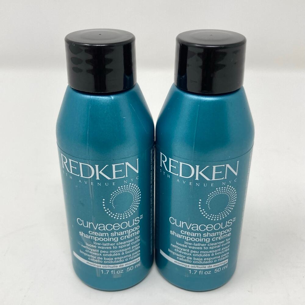 Redken Curvaceous Cream Shampoo 1.7 oz Low Lather Cleanser For Curls Pack Of 2